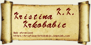 Kristina Krkobabić vizit kartica